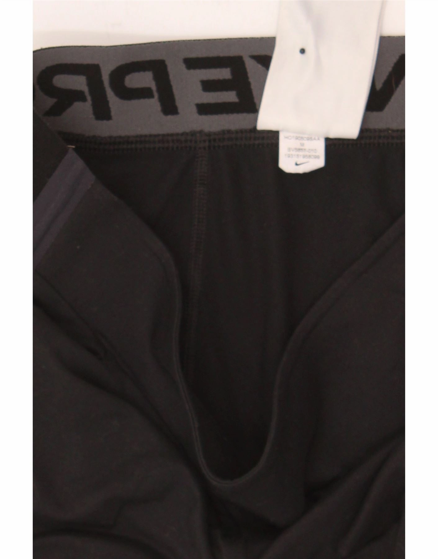 NIKE Womens Graphic Leggings UK 12 Medium Black Colourblock Polyester