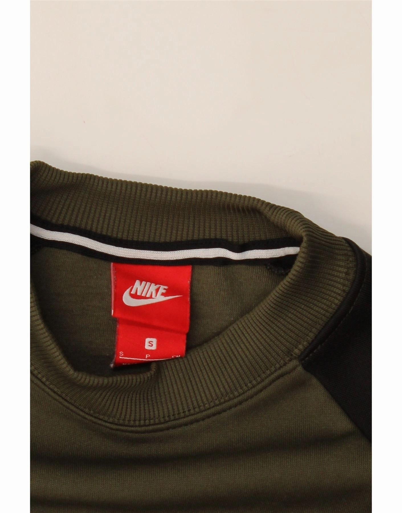 NIKE Womens Graphic Sweatshirt Jumper UK 10 Small Green Colourblock