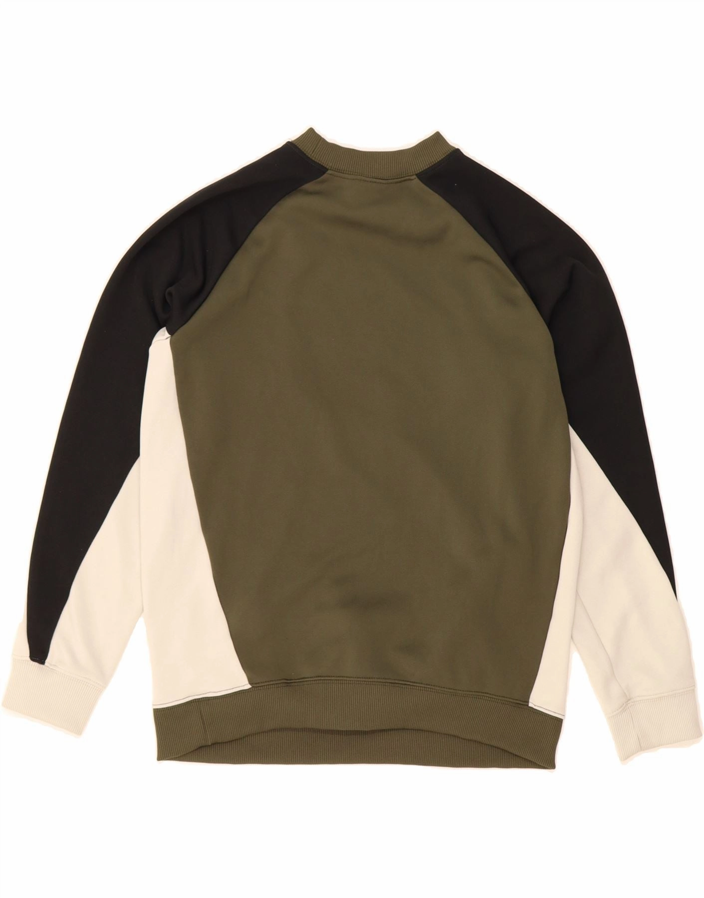NIKE Womens Graphic Sweatshirt Jumper UK 10 Small Green Colourblock