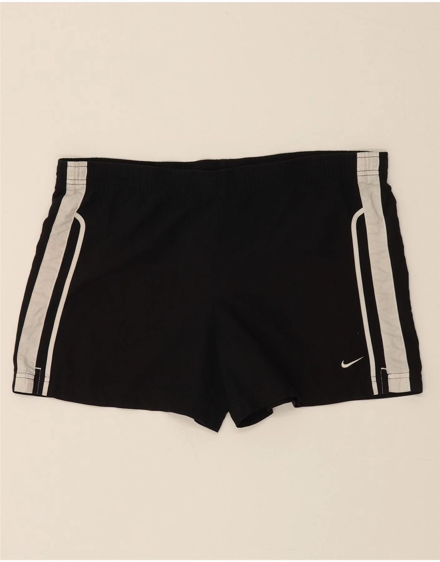 NIKE Womens Sport Shorts US 4/6 Small Black Colourblock