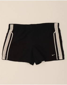 NIKE Womens Sport Shorts US 4/6 Small Black Colourblock