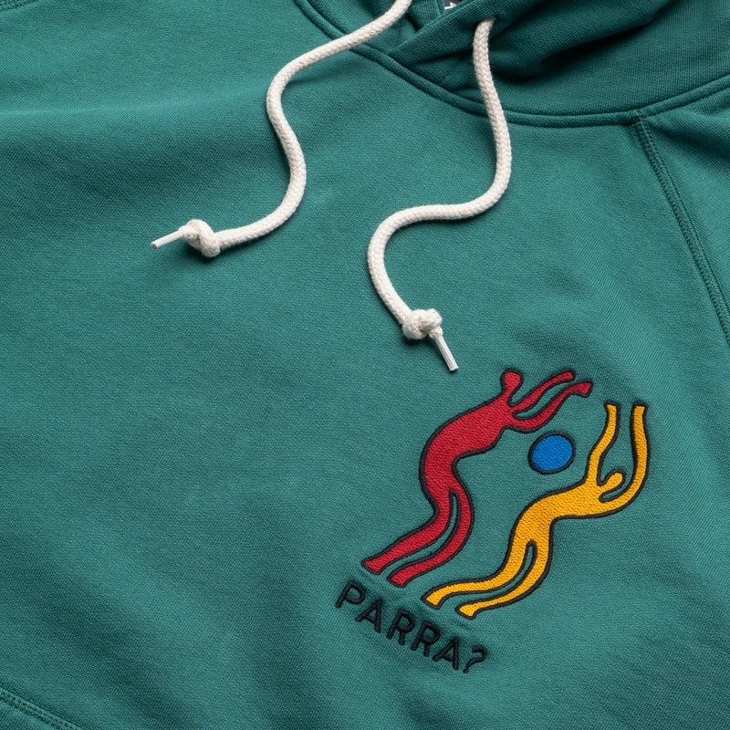 Parra La Chambre Nuit Hooded Sweatshirt - Washed Green