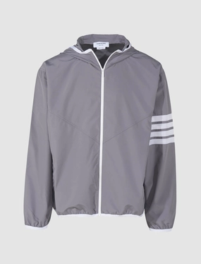 RIPSTOP MESH 4-BAR HOODED ZIP UP JACKET