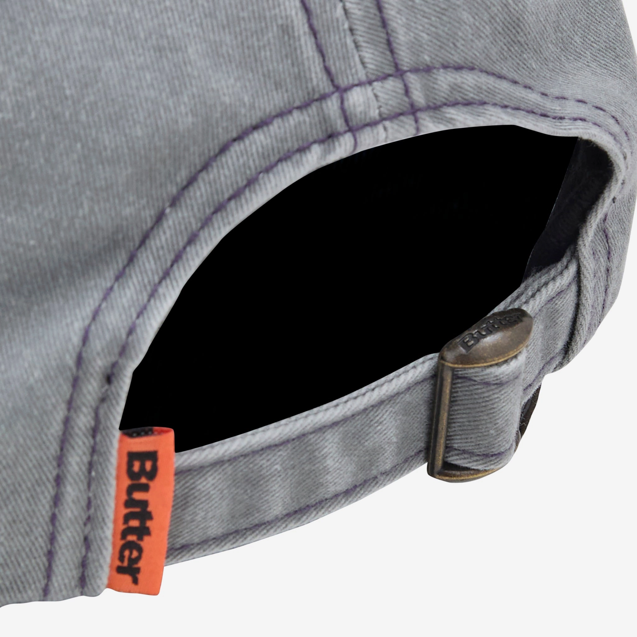 Rounded Logo 6 Panel Cap Washed Grey