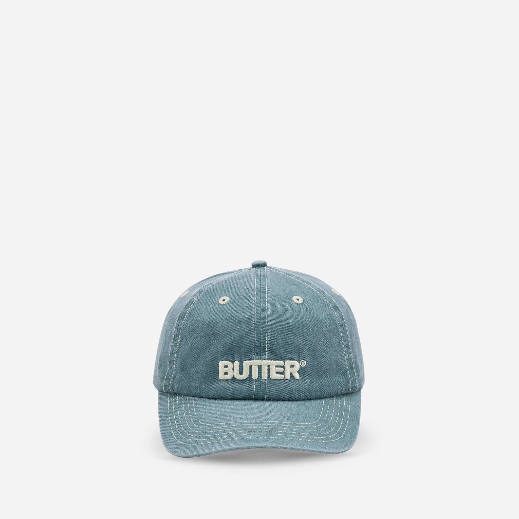 Rounded Logo 6 Panel Cap Washed Ocean