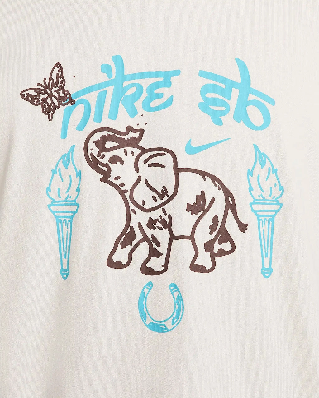 SB Max90 Elephant Skate T-Shirt Light Bone