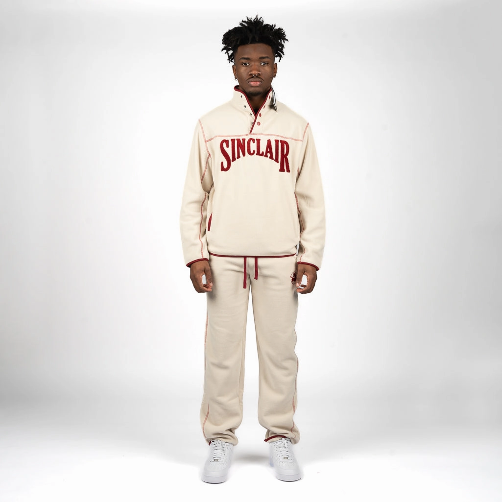 Sinclair Presidential Polar Fleece Sweatpants - Cream