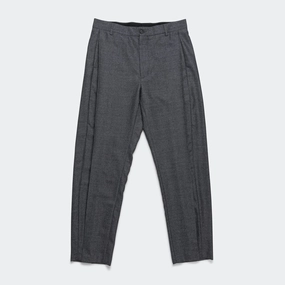 Tailored Wool Trousers - Dark Grey Melange