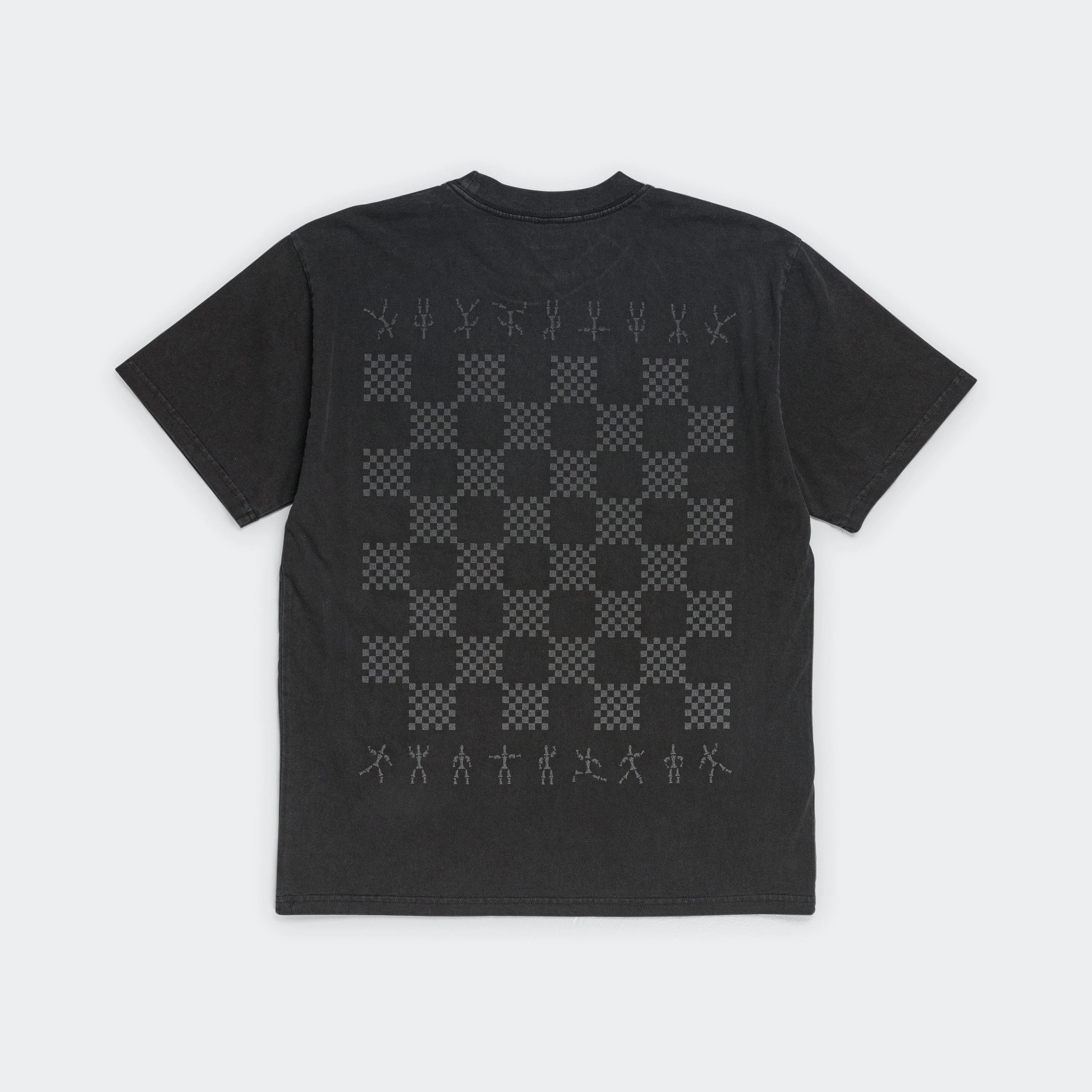 UP THERE X ATAB Lab 'Chess Board' Tee - Faded Coal/Reflective