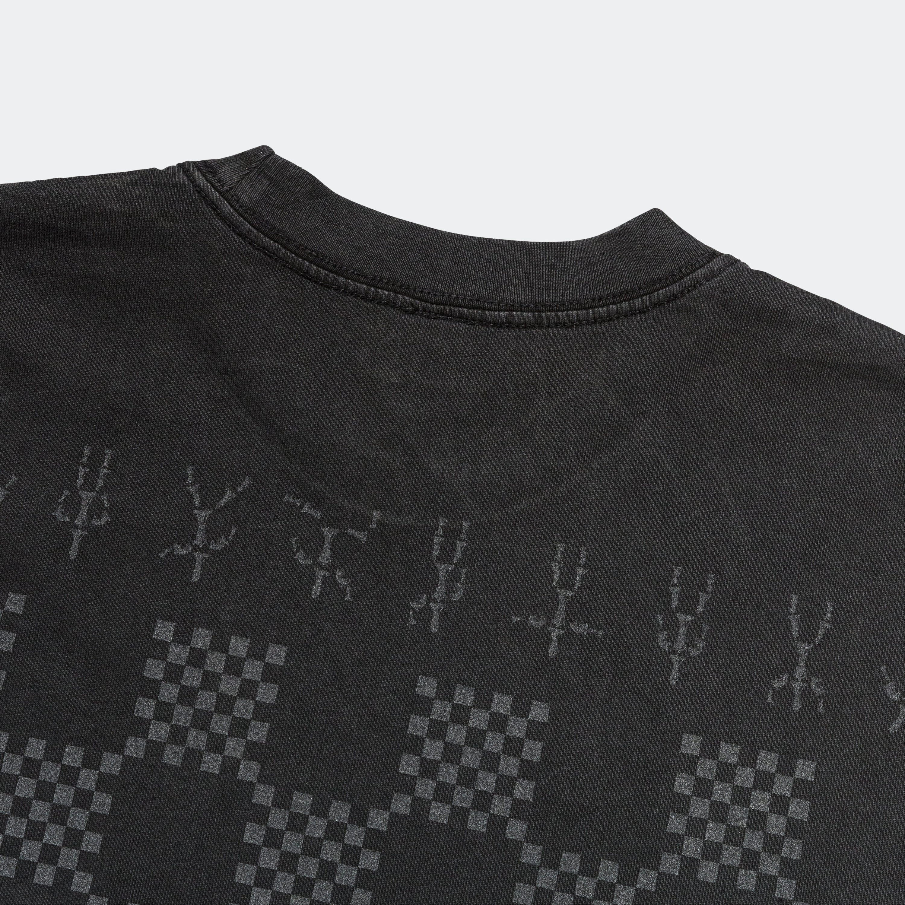 UP THERE X ATAB Lab 'Chess Board' Tee - Faded Coal/Reflective