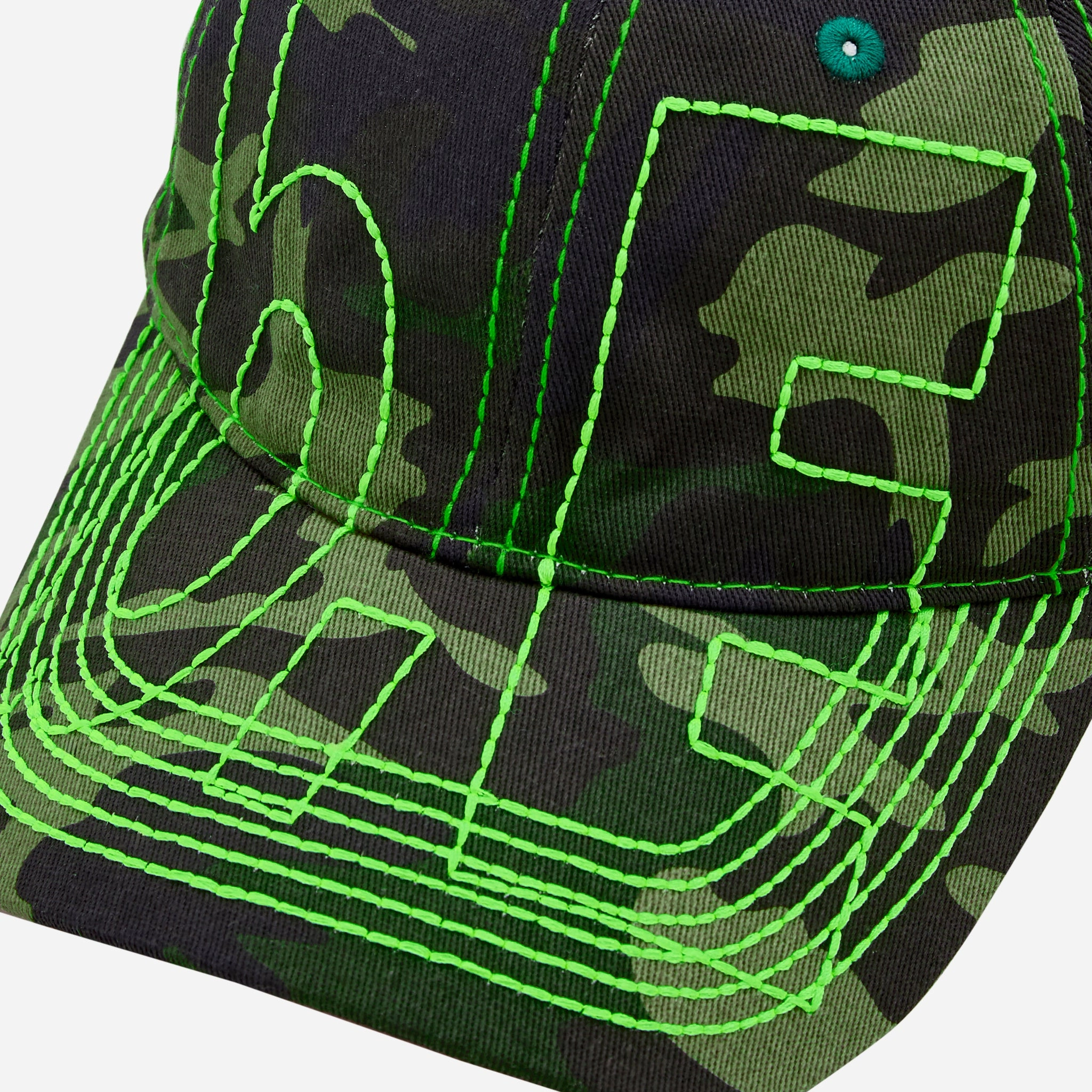 Vapor 6 Panel Hat Drill Camo | Neon Yellow