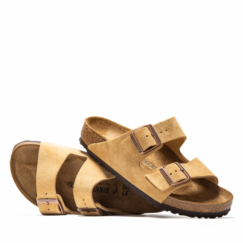 Women's Birkenstock Arizona Suede - Latte Cream